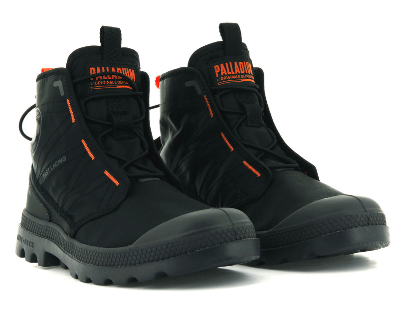 Kids' Palladium Pampa Travel Lite Boots Black | UAE  FYPDQ2567