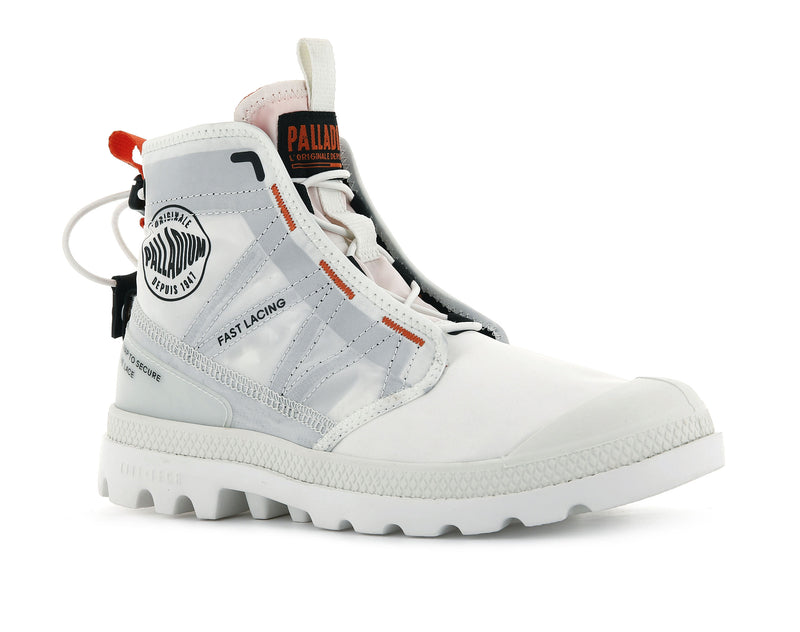 Kids' Palladium Pampa Travel Lite Boots White | UAE  NMPKR1947