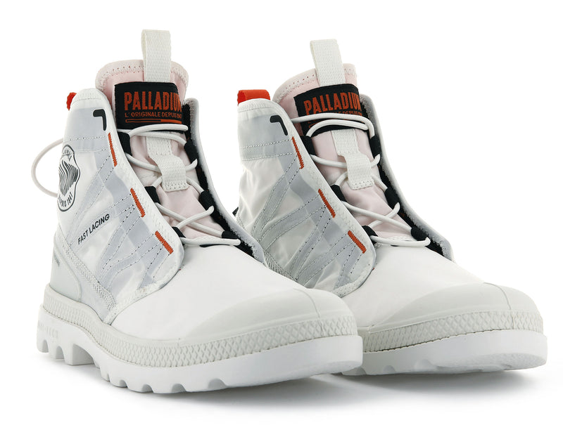 Kids' Palladium Pampa Travel Lite Boots White | UAE  NMPKR1947