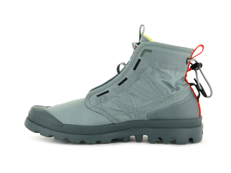 Kids' Palladium Pampa Travel Lite Boots Green | UAE  ZHNVR0796