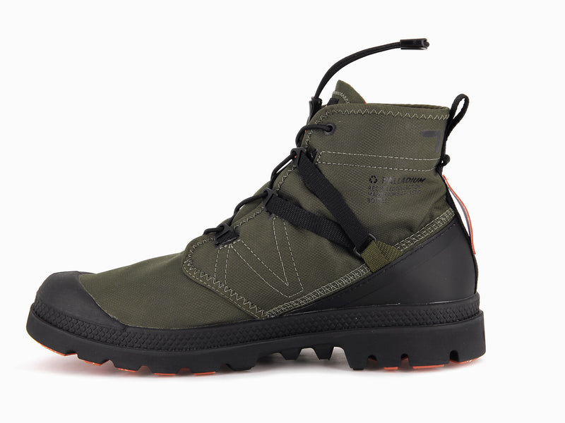 Kids' Palladium Pampa Travel Lite+ Waterproof Boots Olive | UAE  RBFNJ2510