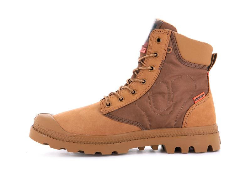 Kids' Palladium Pampa X Destiny Waterproof Boots Brown | UAE  XCBVN8295