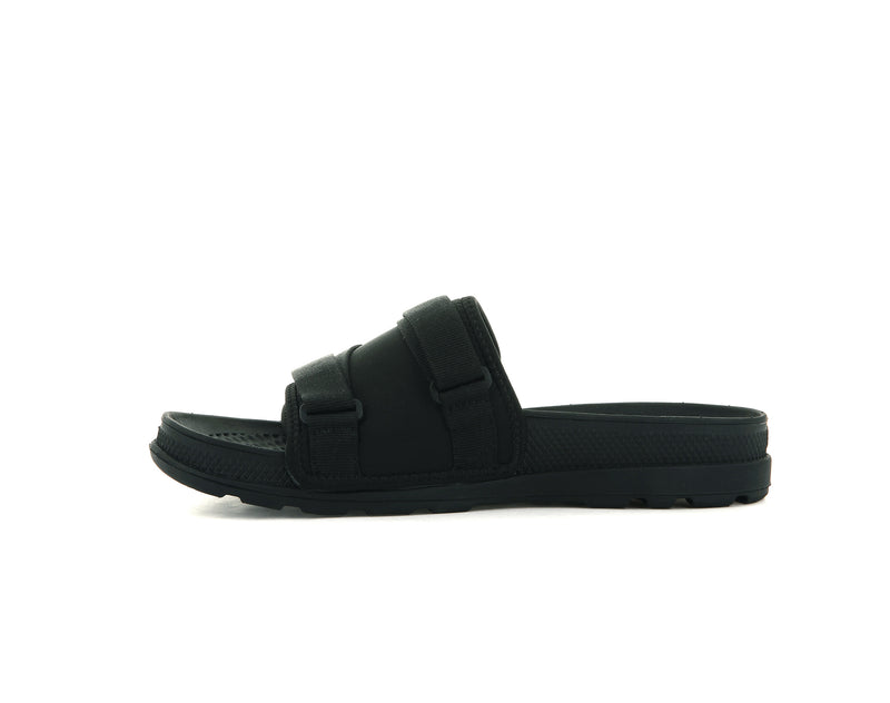 Kids' Palladium Solea Slides Black | UAE  VTDUN6895