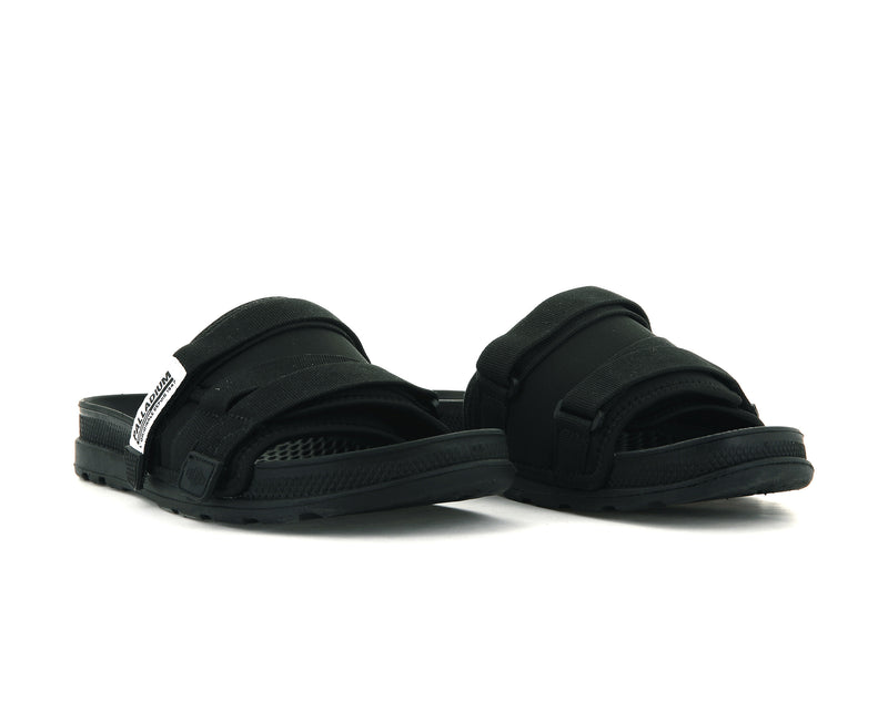 Kids' Palladium Solea Slides Black | UAE  VTDUN6895