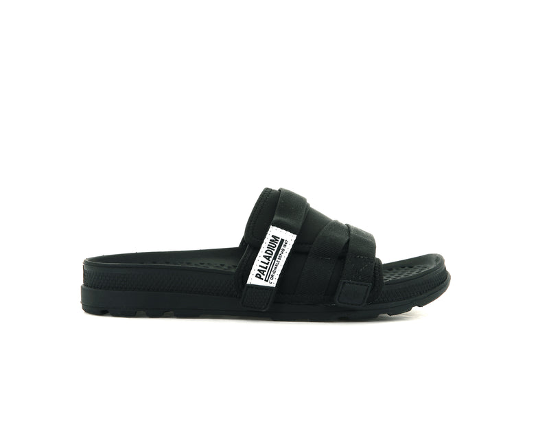 Kids\' Palladium Solea Slides Black | UAE  VTDUN6895