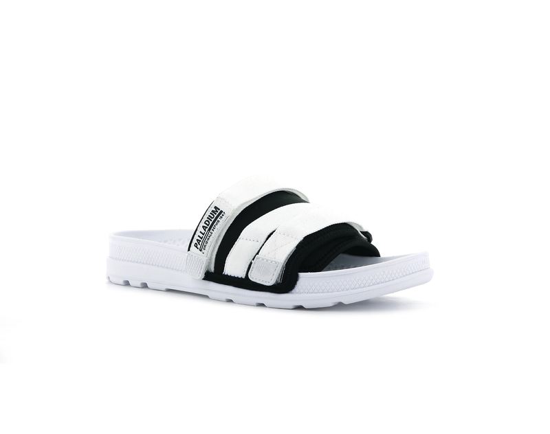 Kids' Palladium Solea Slides White/Black | UAE  HLIMB0197