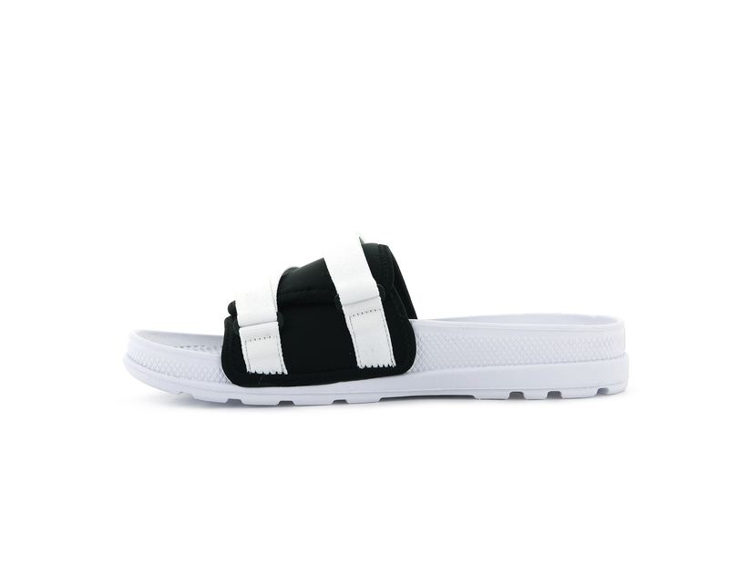 Kids' Palladium Solea Slides White/Black | UAE  HLIMB0197