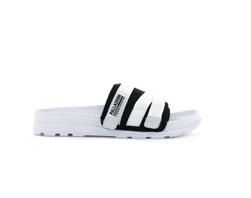 Kids\' Palladium Solea Slides White/Black | UAE  HLIMB0197