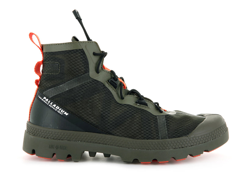 Kids\' Palladium Travel Lite+ Adventure Boots Olive | UAE  WJIGX7802