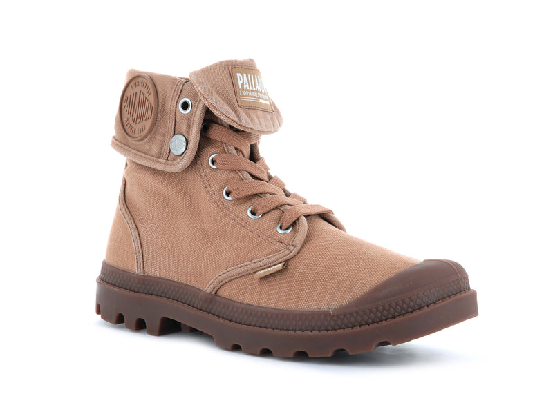 Men's Palladium Baggy Boots Brown | UAE  UHWOM7389