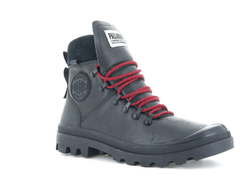 Men's Palladium Legion Hiker Boots Black | UAE  ZJWGT9736