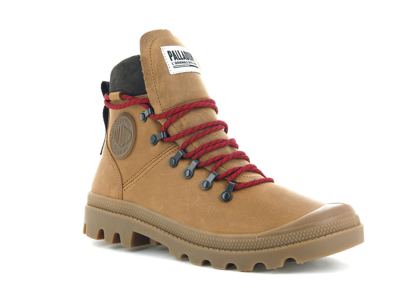 Men's Palladium Legion Hiker Boots Brown | UAE  WPTNC3895