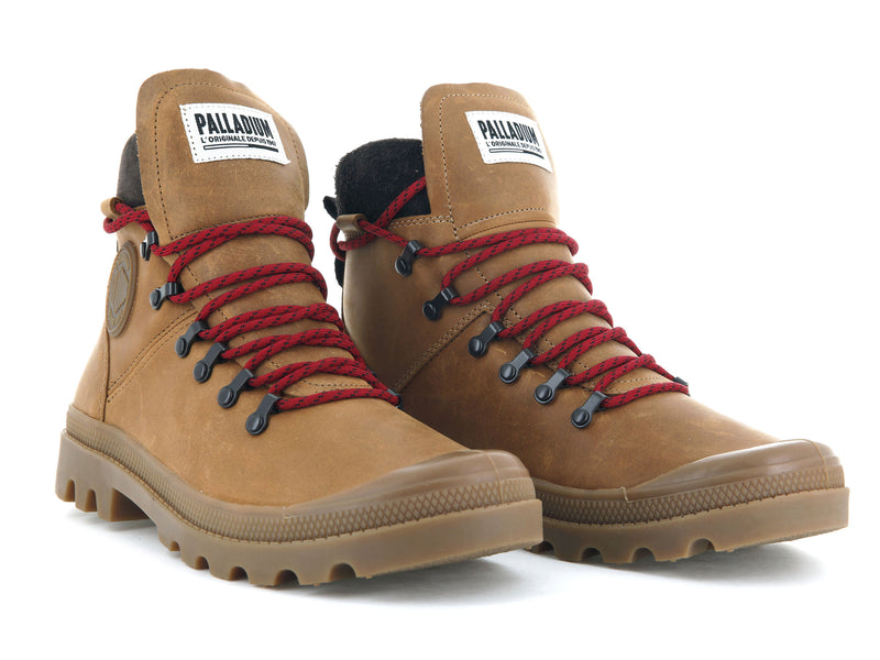 Men's Palladium Legion Hiker Boots Brown | UAE  WPTNC3895