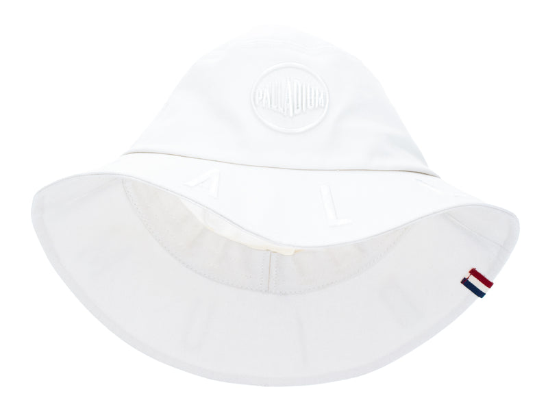 Men's Palladium Logo Bucket Hats White | UAE  JBQSK7491