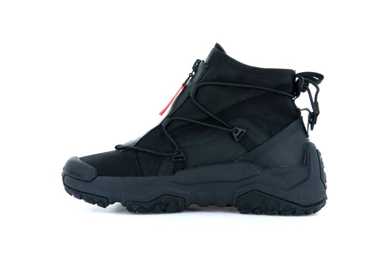 Men's Palladium Off-Grid Hi Zip Waterproof + Low Tops Black | UAE  UZSJG9654