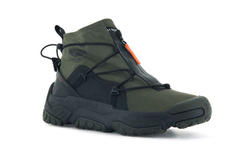 Men's Palladium Off-Grid Hi Zip Waterproof + Low Tops Olive | UAE  VOWUY9047