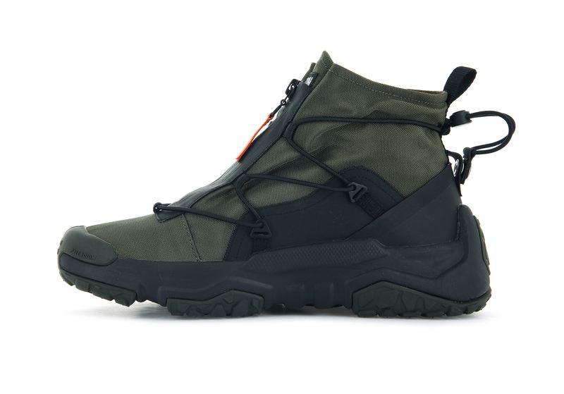 Men's Palladium Off-Grid Hi Zip Waterproof + Low Tops Olive | UAE  VOWUY9047