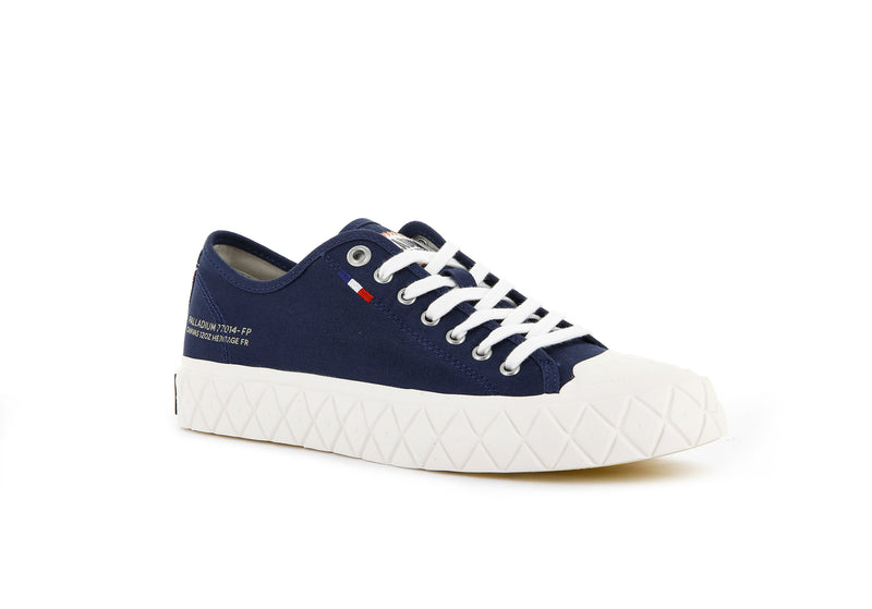 Men's Palladium Palla Ace Canvas Low Tops Indigo | UAE  JSWDA1693