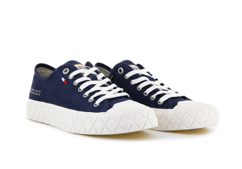 Men's Palladium Palla Ace Canvas Low Tops Indigo | UAE  JSWDA1693