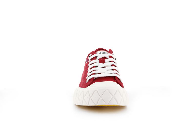 Men's Palladium Palla Ace Canvas Low Tops Red | UAE  QPICF4790