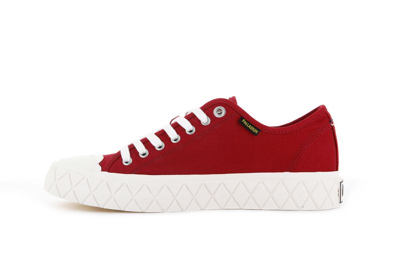 Men's Palladium Palla Ace Canvas Low Tops Red | UAE  QPICF4790