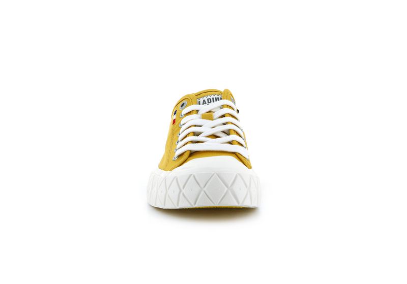 Men's Palladium Palla Ace Canvas Low Tops Mustard | UAE  SBDMZ8732