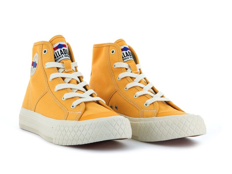 Men's Palladium Palla Louvel High Tops Mustard | UAE  CDJXP6084