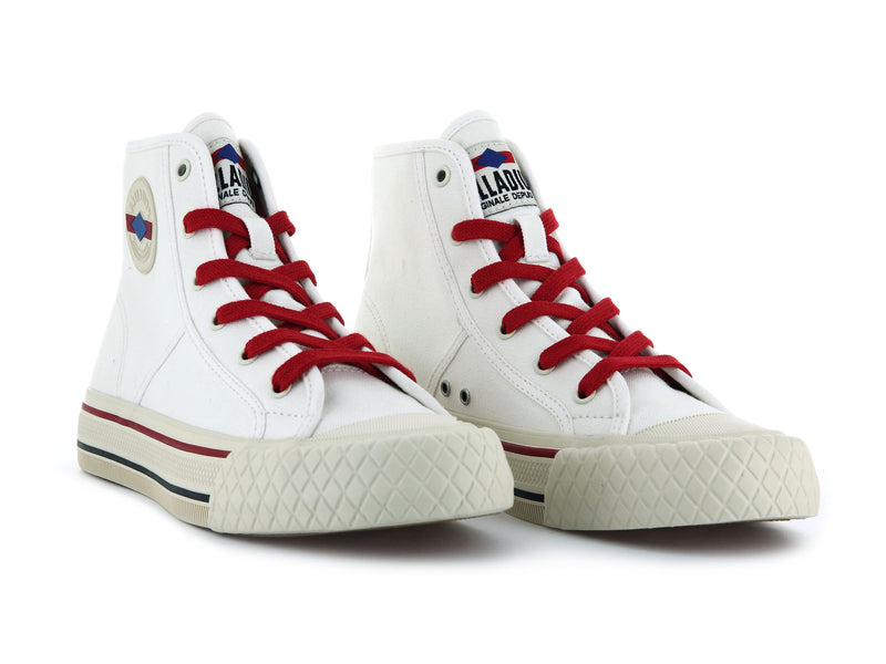 Men's Palladium Palla Louvel High Tops White | UAE  OGIQF4023