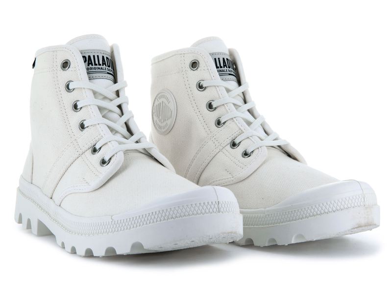 Men's Palladium Pallabrousse High Tops White | UAE  GLAZR9543