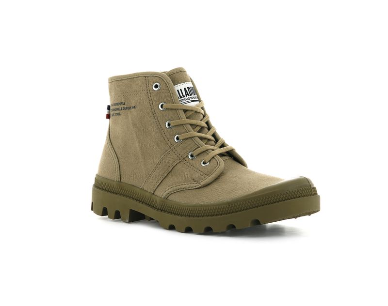 Men's Palladium Pallabrousse Legion Boots Olive | UAE  DVRZQ5703