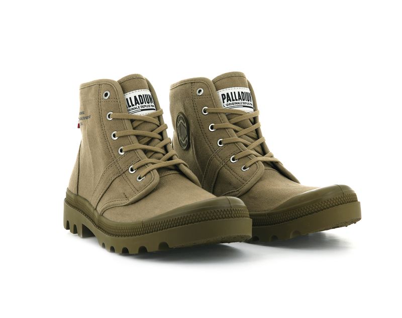 Men's Palladium Pallabrousse Legion Boots Olive | UAE  DVRZQ5703