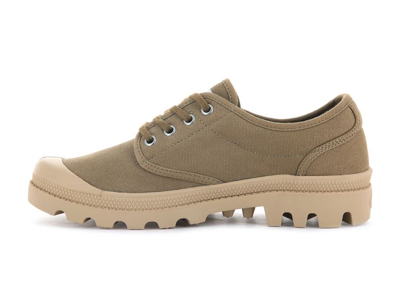 Men's Palladium Pallabrousse Oxford Low Tops Olive | UAE  EJAYU3871