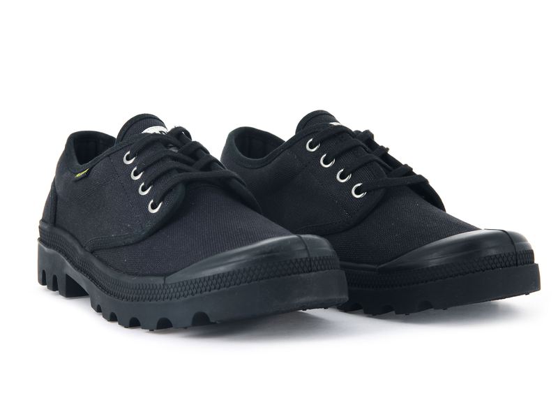 Men's Palladium Pallabrousse Oxford Low Tops Black | UAE  RDHQO0869