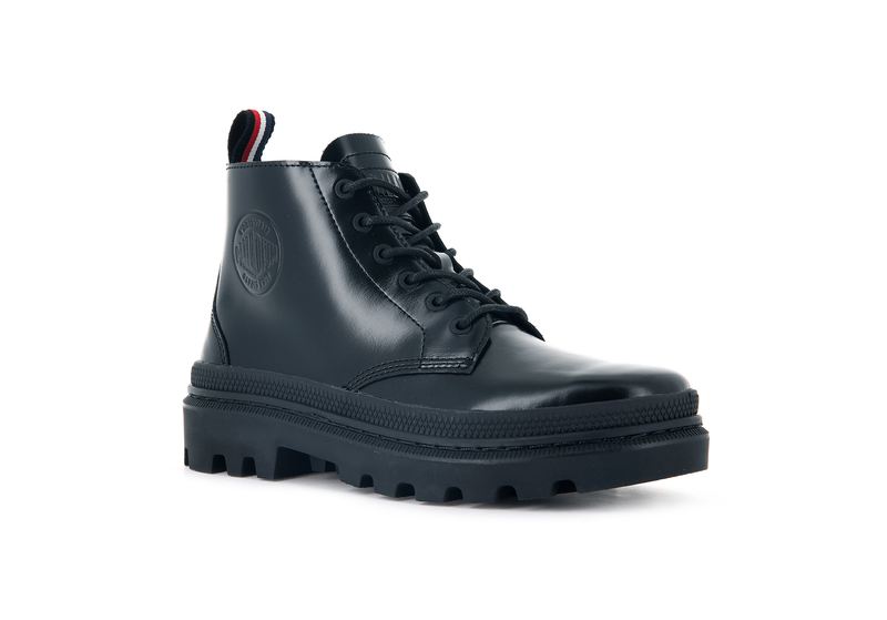 Men's Palladium Pallatrooper Hi-1 Boots Black | UAE  ACNRI5694