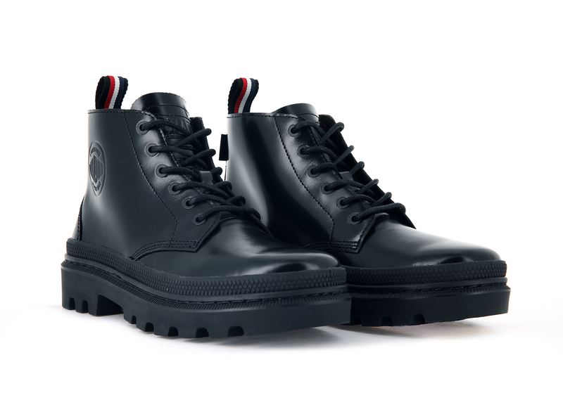 Men's Palladium Pallatrooper Hi-1 Boots Black | UAE  ACNRI5694