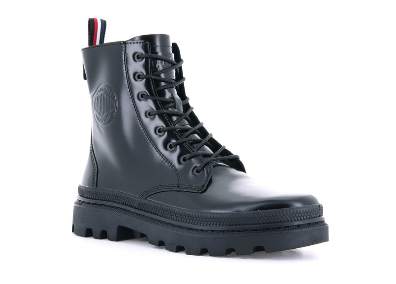 Men's Palladium Pallatrooper Off-1 Boots Black | UAE  XSDIZ5374