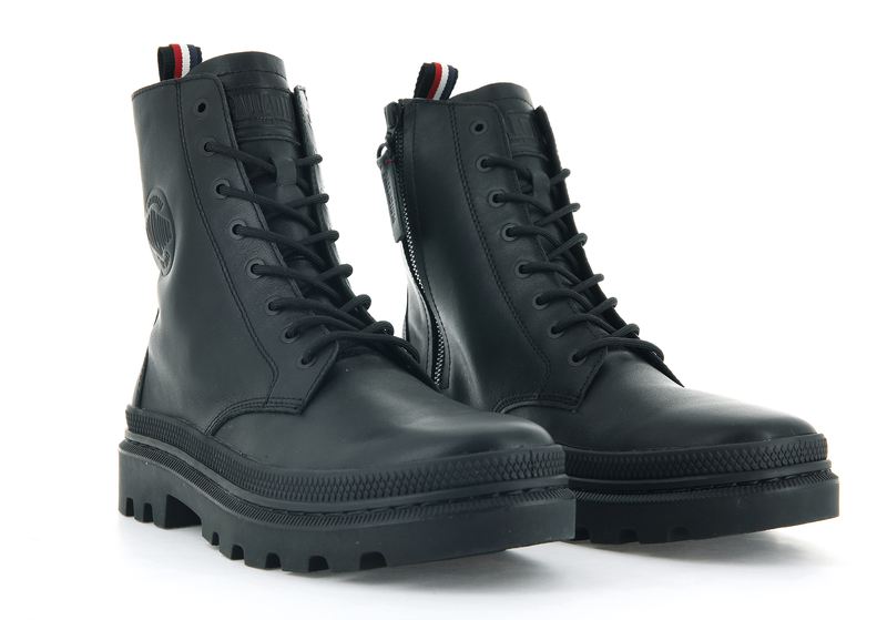 Men's Palladium Pallatrooper Off-2 Boots Black | UAE  HFLVK2170