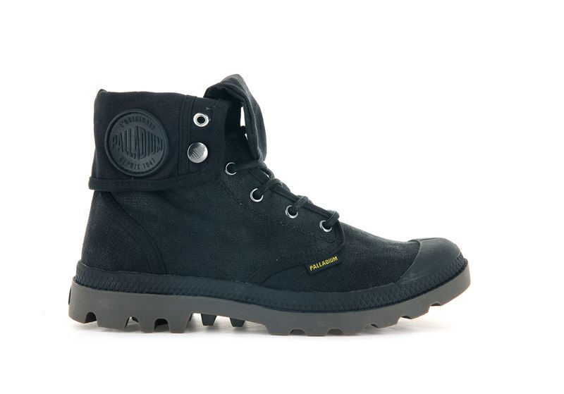 Men\'s Palladium Pampa Baggy Wax Boots Black | UAE  DGASV6109