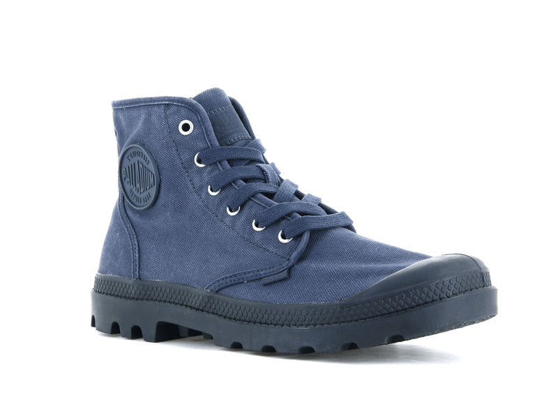 Men's Palladium Pampa Hi Boots Blue | UAE  BNLZO5810