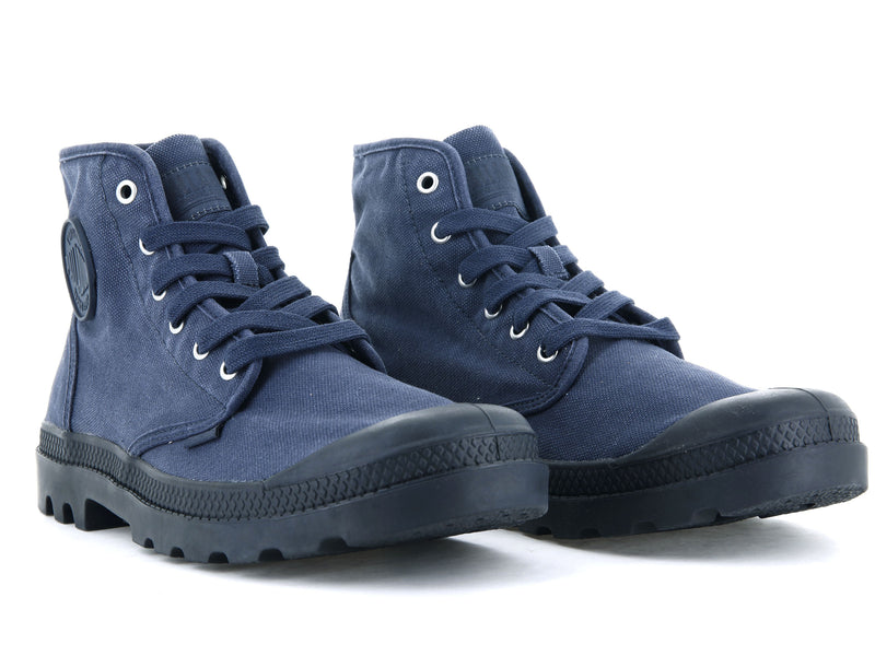 Men's Palladium Pampa Hi Boots Blue | UAE  BNLZO5810