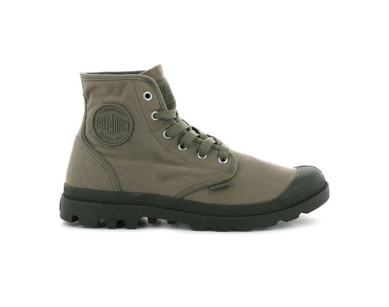 Men\'s Palladium Pampa Hi Boots Green | UAE  JGMYH1685