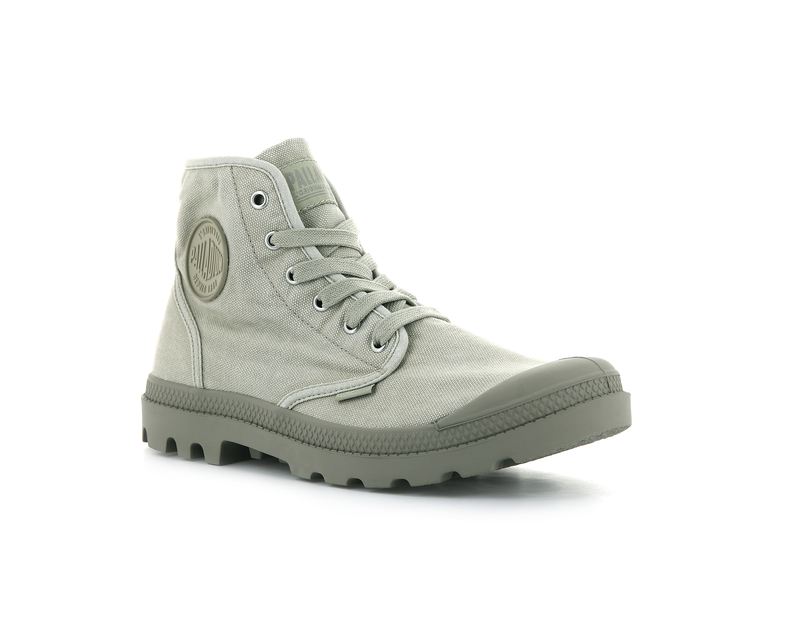 Men's Palladium Pampa Hi Boots Grey | UAE  OXTJZ2507