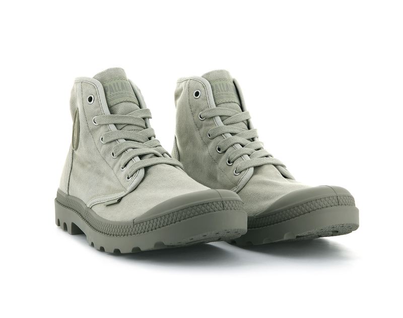 Men's Palladium Pampa Hi Boots Grey | UAE  OXTJZ2507