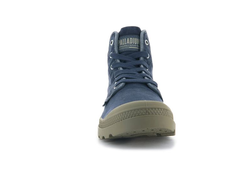 Men's Palladium Pampa Hi Boots Navy | UAE  FSRJN4592