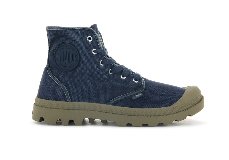 Men\'s Palladium Pampa Hi Boots Navy | UAE  FSRJN4592