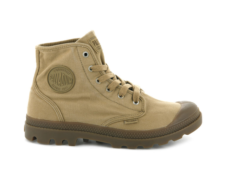 Men\'s Palladium Pampa Hi Boots Olive | UAE  FXBGS1940