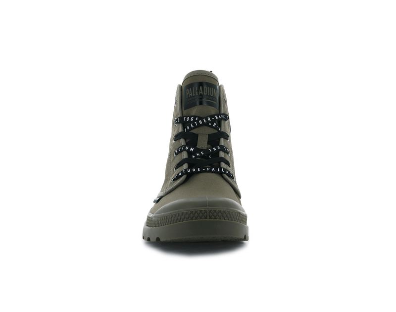 Men's Palladium Pampa Hi Future High Tops Olive | UAE  SAFHM6425