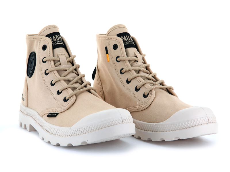 Men's Palladium Pampa Hi Htg Supply Boots Beige | UAE  XPHRN3568