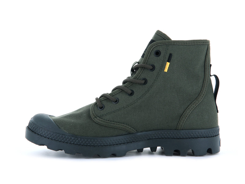 Men's Palladium Pampa Hi Htg Supply High Tops Green | UAE  UNXDV8375