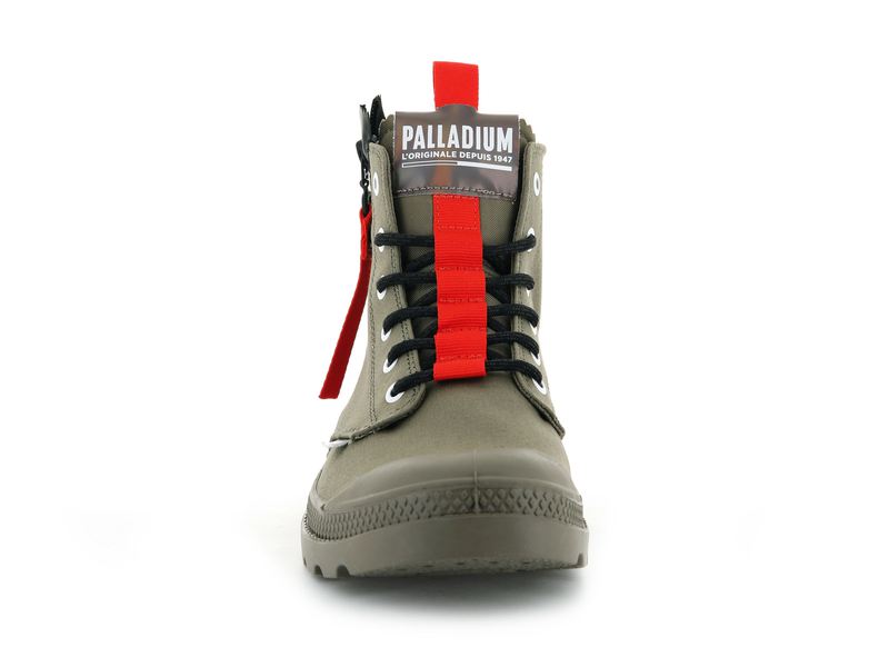 Men's Palladium Pampa Hi Ticket To Earth High Tops Olive | UAE  FJGEQ2934